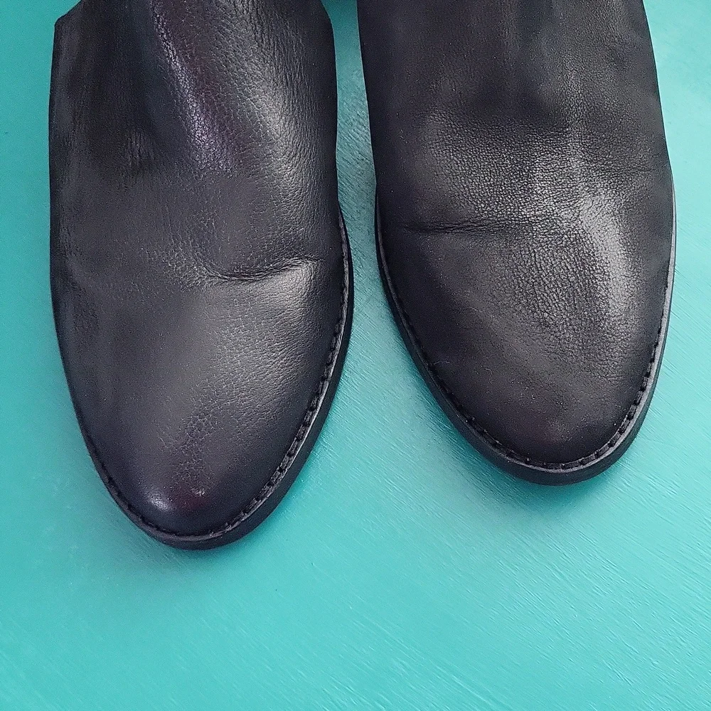 Eileen Fisher Leather Vanda Cutout Ankle Bootie - Black -9 - Picture 6 of 7